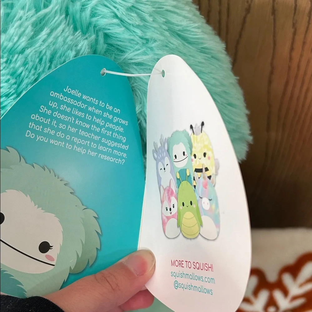 Squishmallows Joelle the Bigfoot, Teal,Medium Size